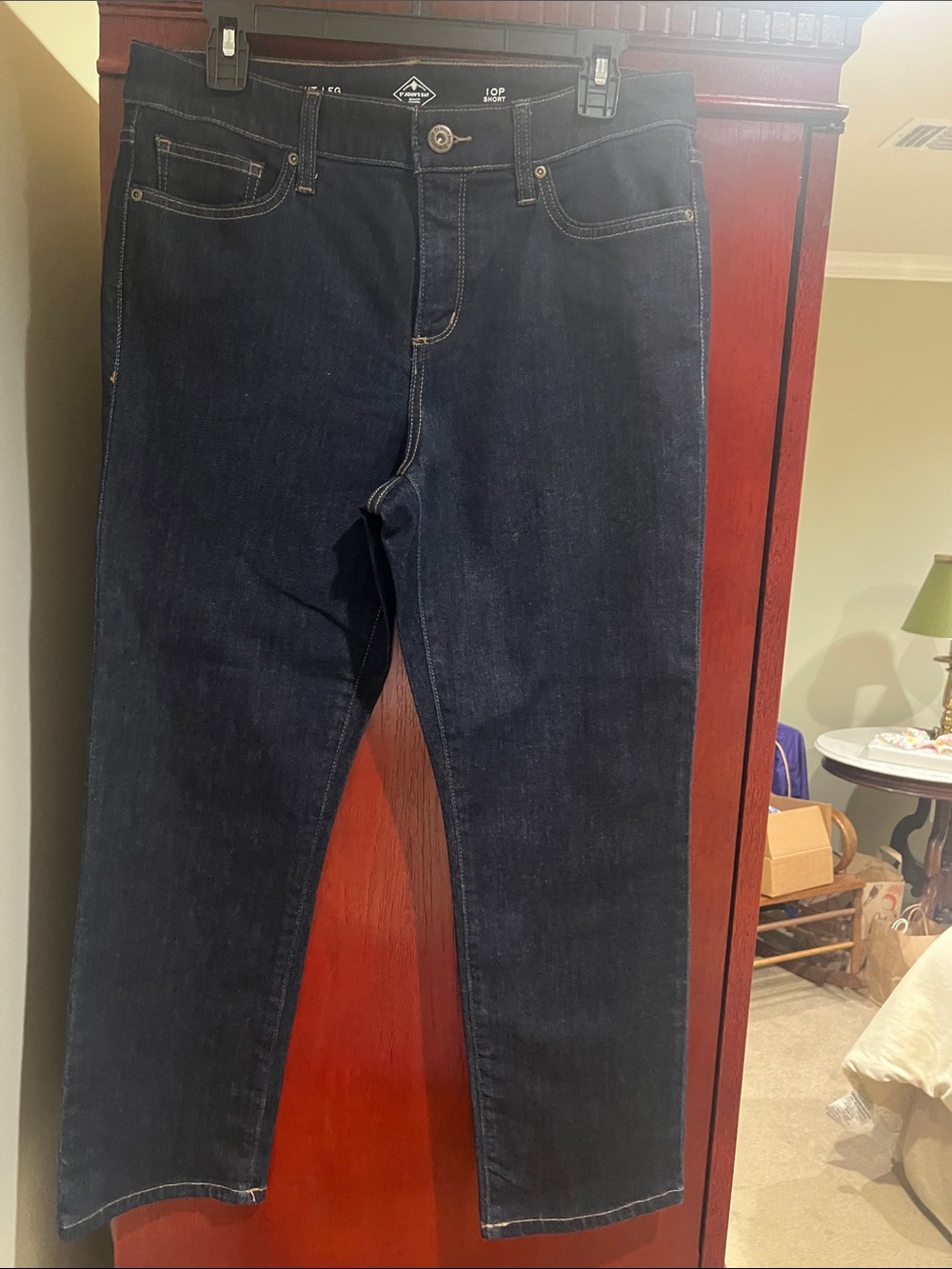 St. John's Bay Straight-Leg Dark Blue Jeans